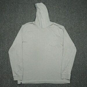 Johnnie O Hoodie Mens XL Meteor Gray Gunnar Striped Pullover Lightweight